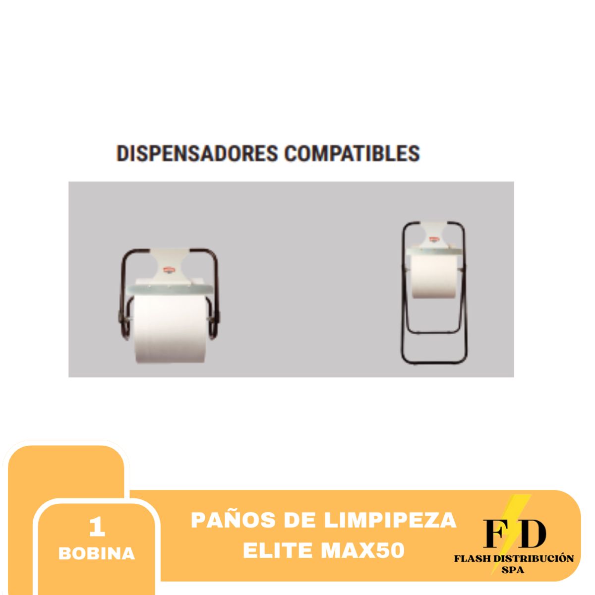 ELITE - PAÑO MAXWIPE 50 - 1 BOBINA X 690 UDS