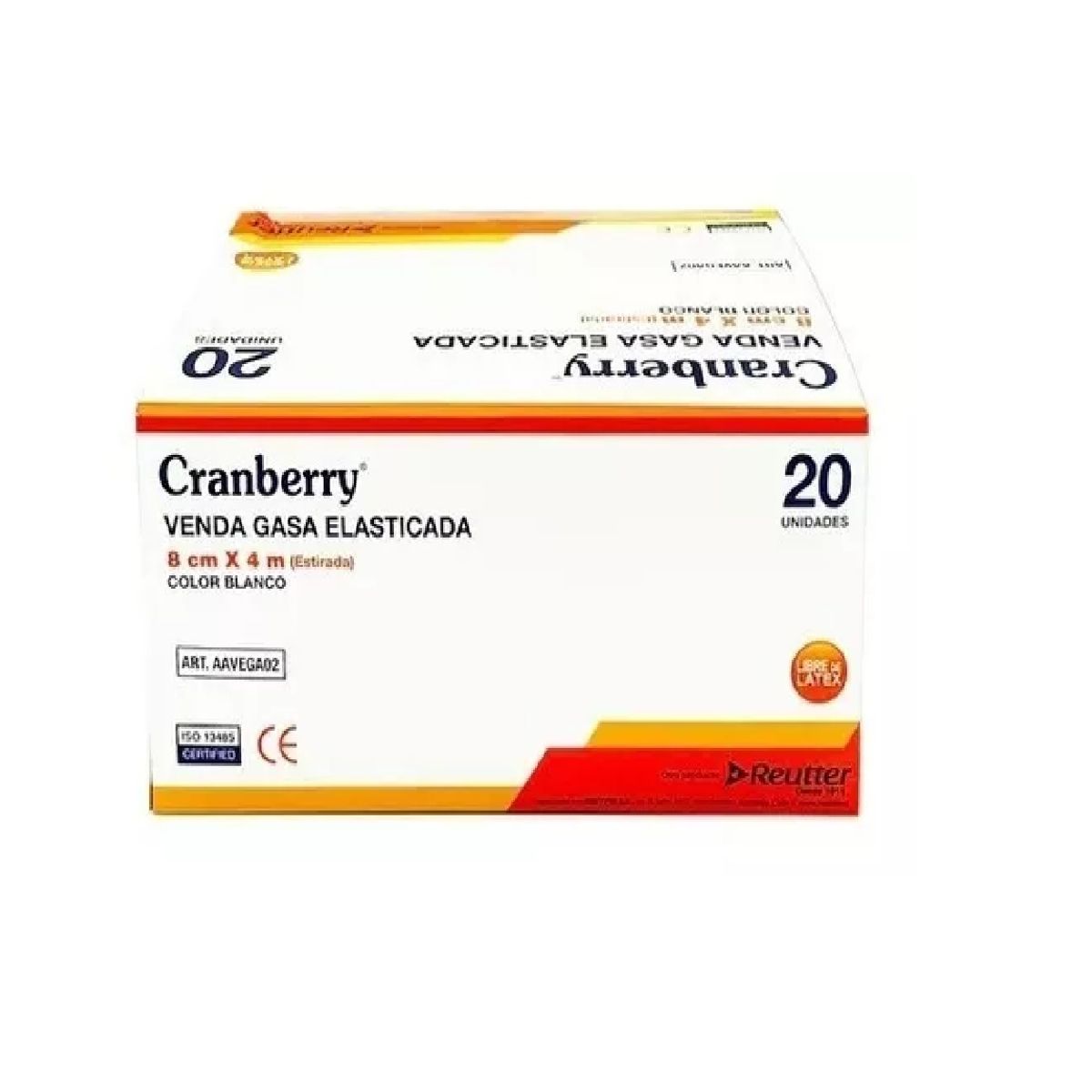 CRAMBERRY - Venda Gasa Elasticada 8cm X 4m Blanco Cranberry 20 Unds