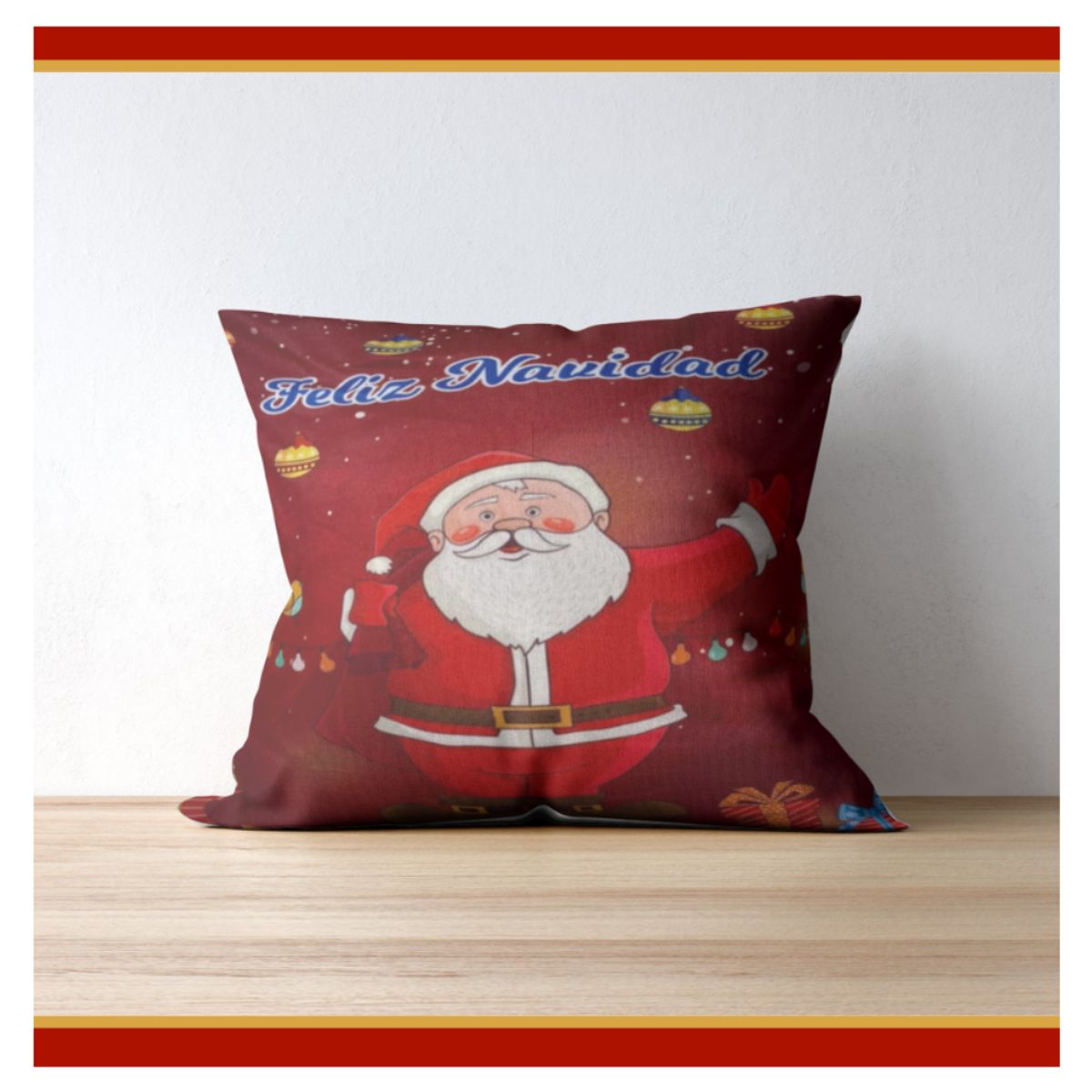 GENERICO - Set de 4 fundas de cojín Navideños con 4 rellenos