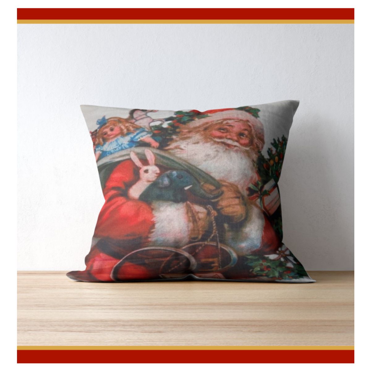 GENERICO - Set de 4 fundas de cojín Navideños con 4 rellenos