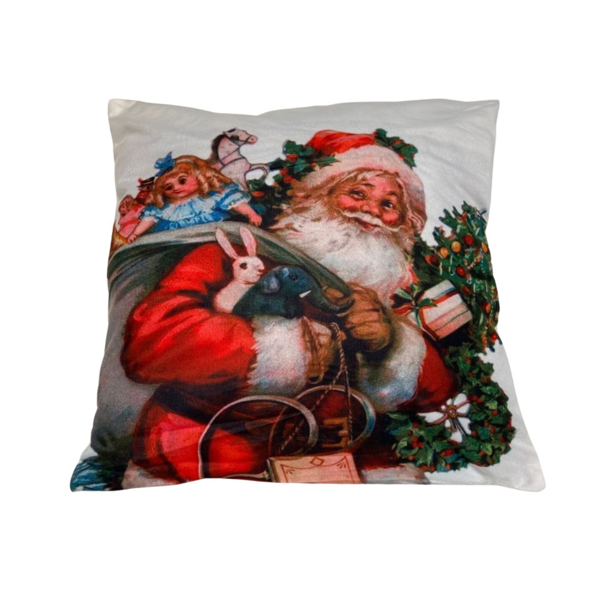 GENERICO - Set de 4 fundas de cojín Navideños con 4 rellenos