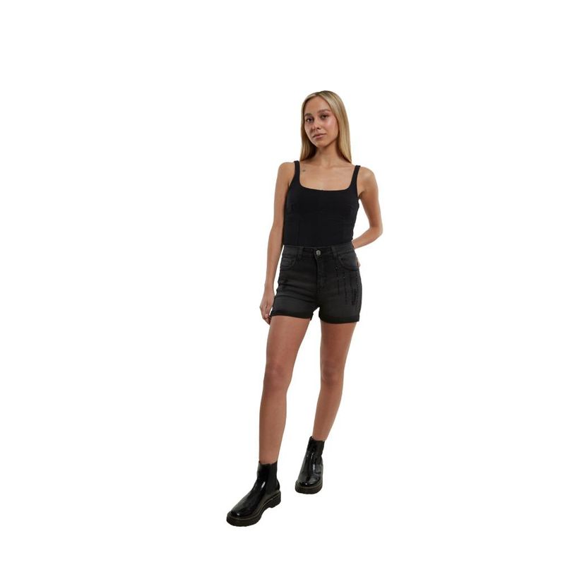 DIVINO JEANS - Short Mosa Negro Divino Jeans - Negro