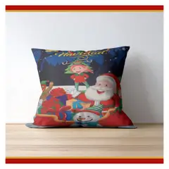 GENERICO - Set de 4 fundas de cojín Navideños con 4 rellenos