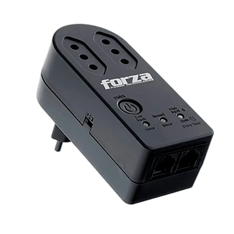 FORZA - Protector de Voltaje Forza Zion Fvp 1202N C, 2 Enchufes, 1500W, 220V