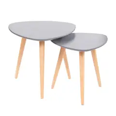 WHITE MARKET - Set de 2 mesas laterales