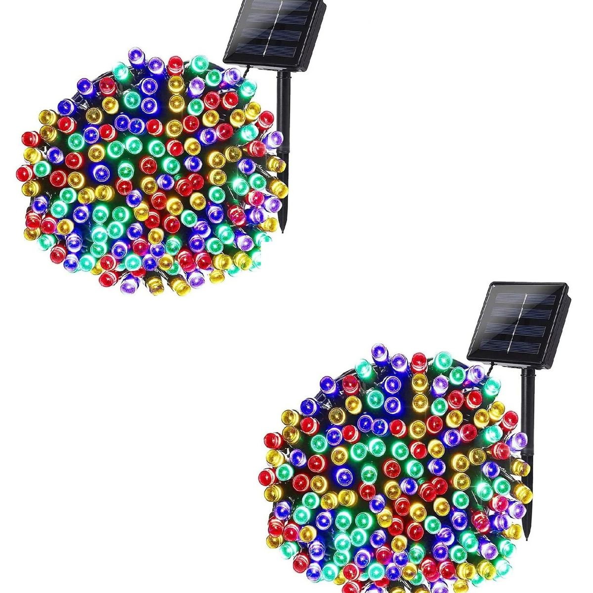GENERICO - Pack X2 Guirnalda Luz Solar Multicolor 200 Led 20 Metros
