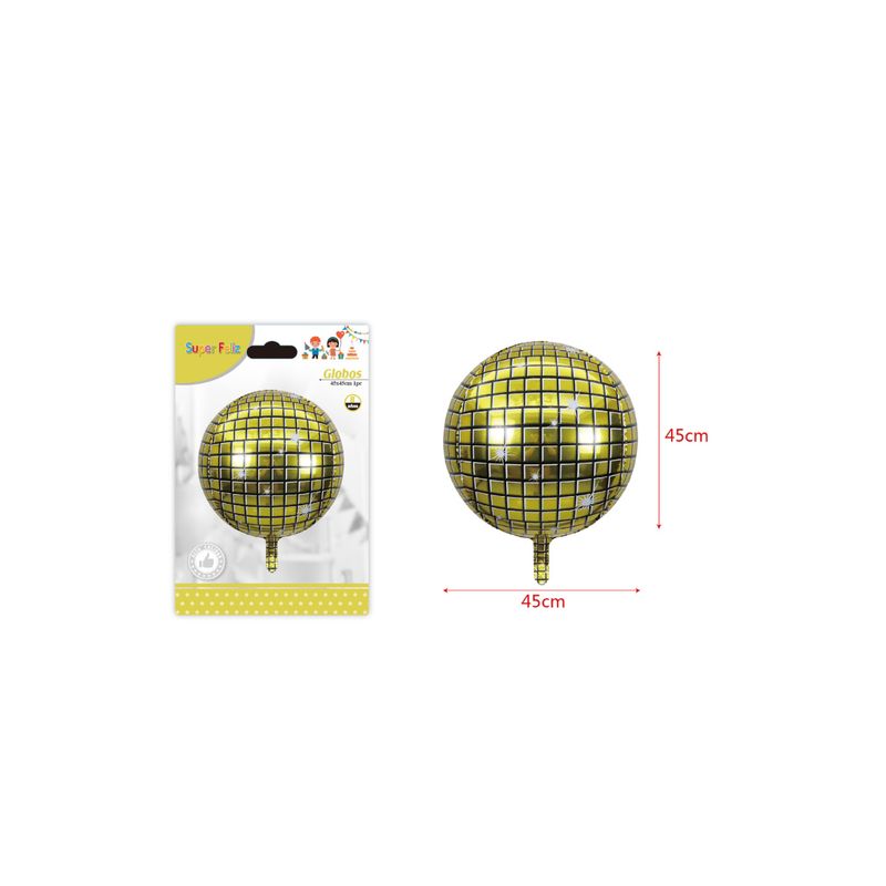 GENERICO - GLOBOS BOLA DISCO 81 CM X 81 CM 1 PCS