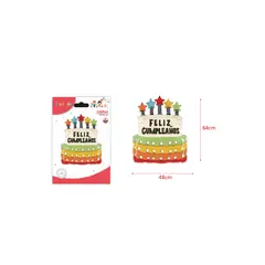 GENERICO - GLOBOS FELIZ CUMPLEAÑOS 48 CM X 64 CM 1 PCS