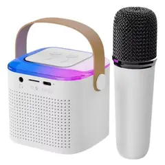 GENERICO - Parlante Bluetooth Con Luces + 1 Micrófonos Inalámbricos