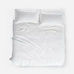 ROSEN - Colcha Algodón Textura Favo Blanco King