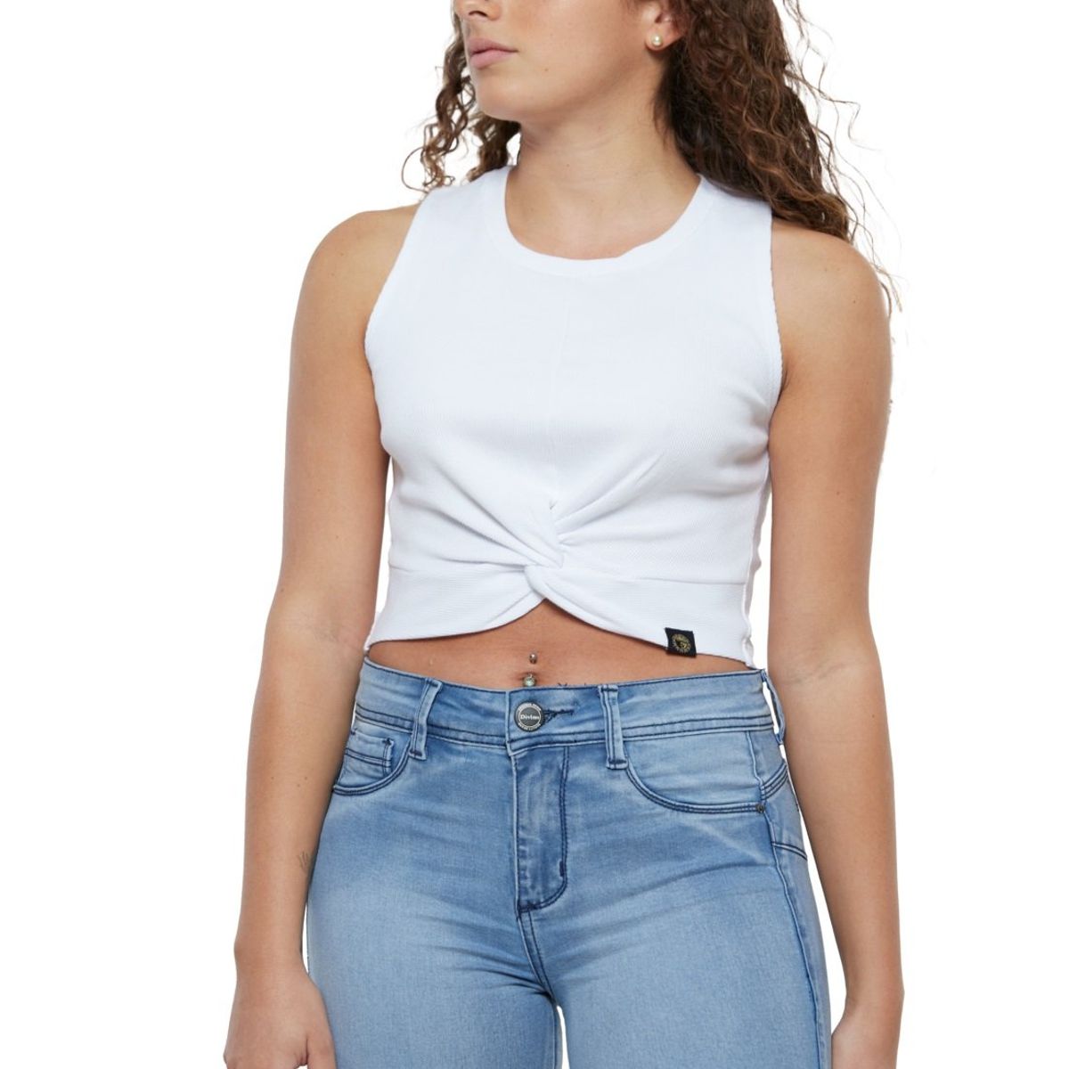 DIVINO JEANS - Polera Liza I Blanca Divino Jeans