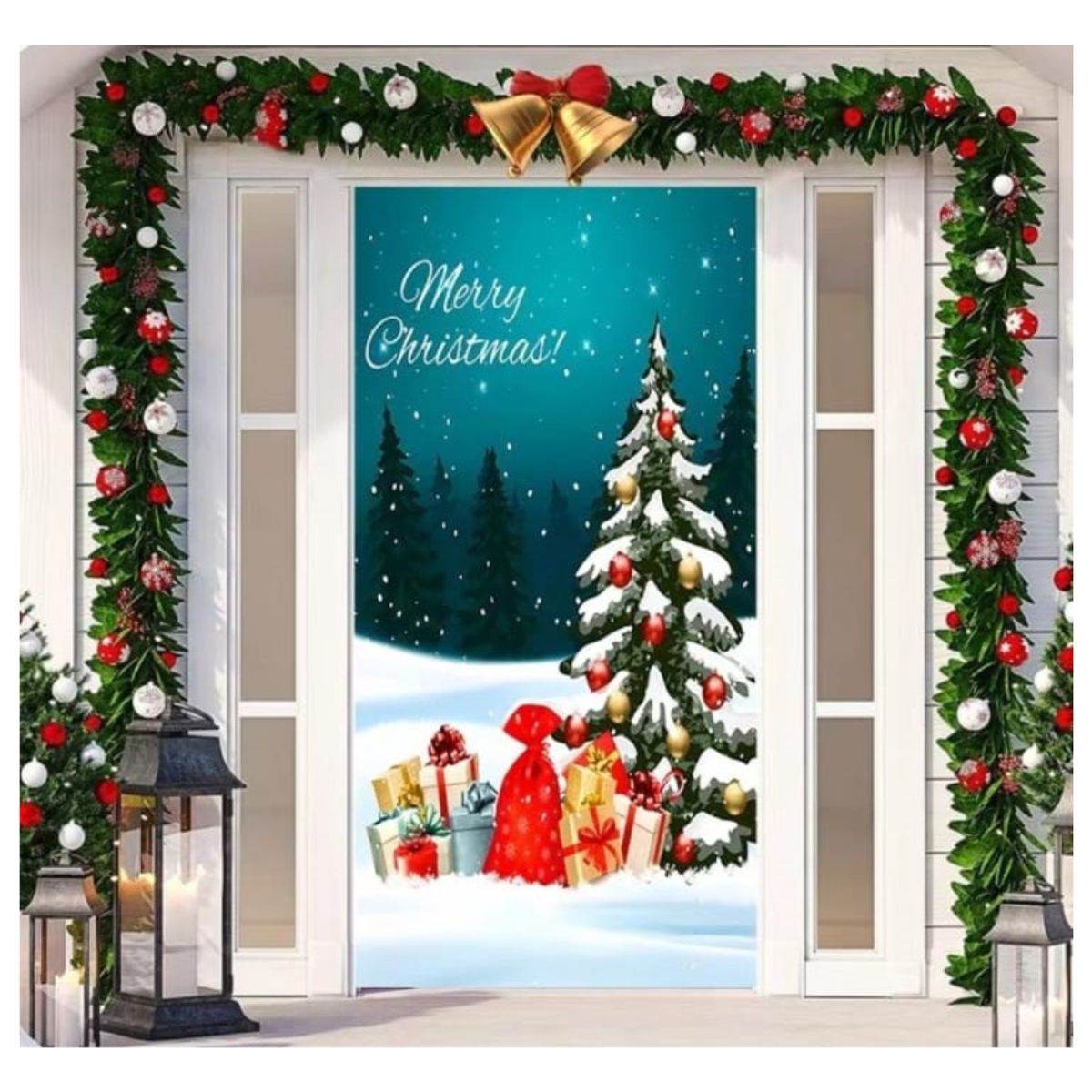 GENERICO - Fundas Decoración Navideña Para Puertas 200x150cm