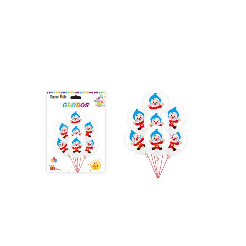 GENERICO - GLOBOS PLIM PLIM 30 CM 25 PCS