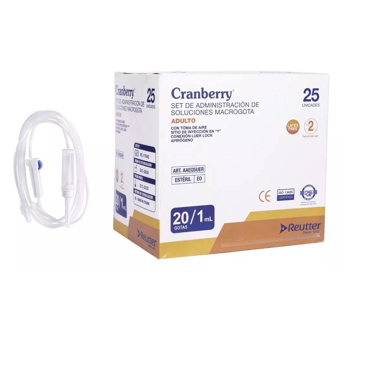 CRAMBERRY - Set Administracion Soluciones Macro 20x1ml Cranberry 25uni