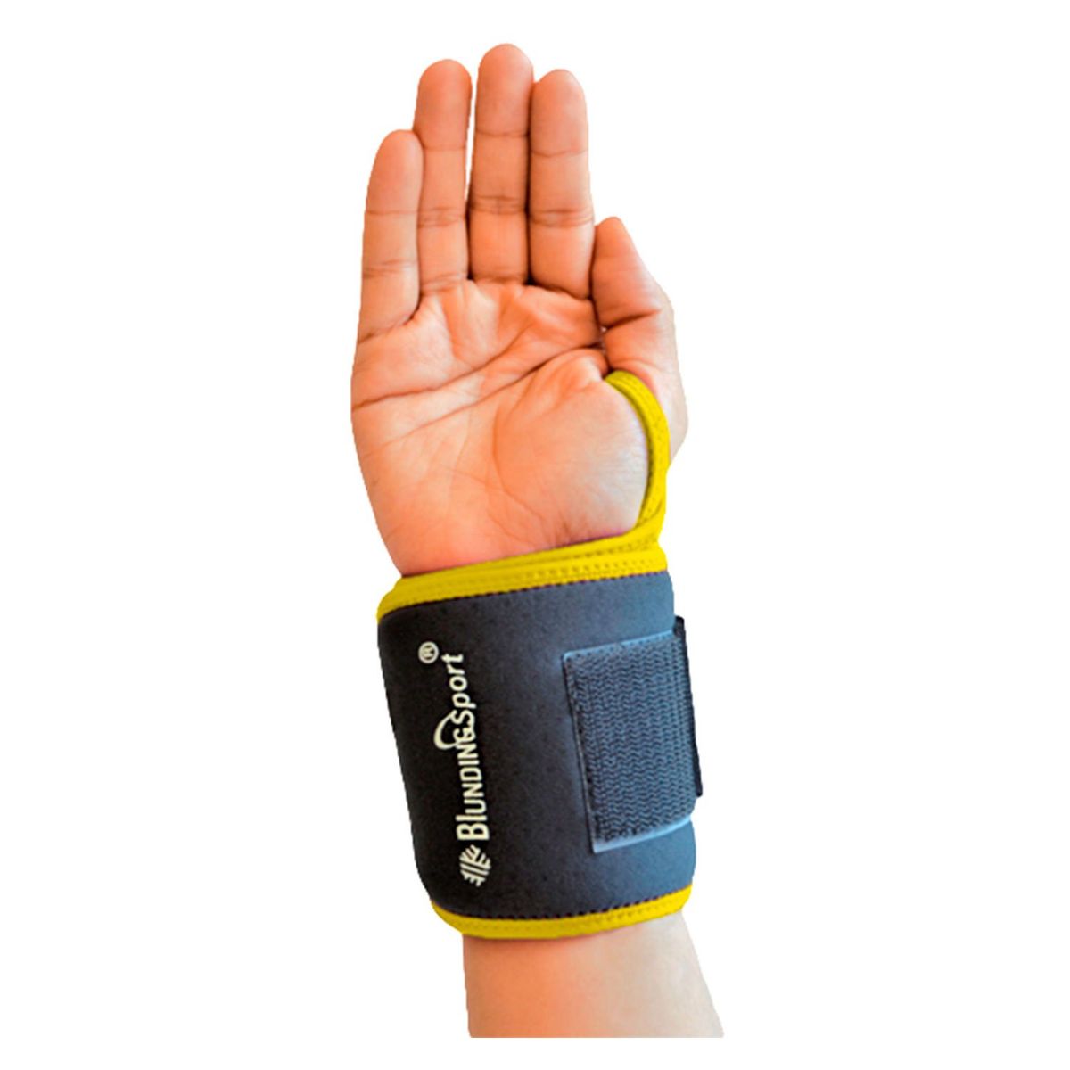 BLUNDING - Muñequera Deportiva Crossfit Calistenia Pesas - Amarillo