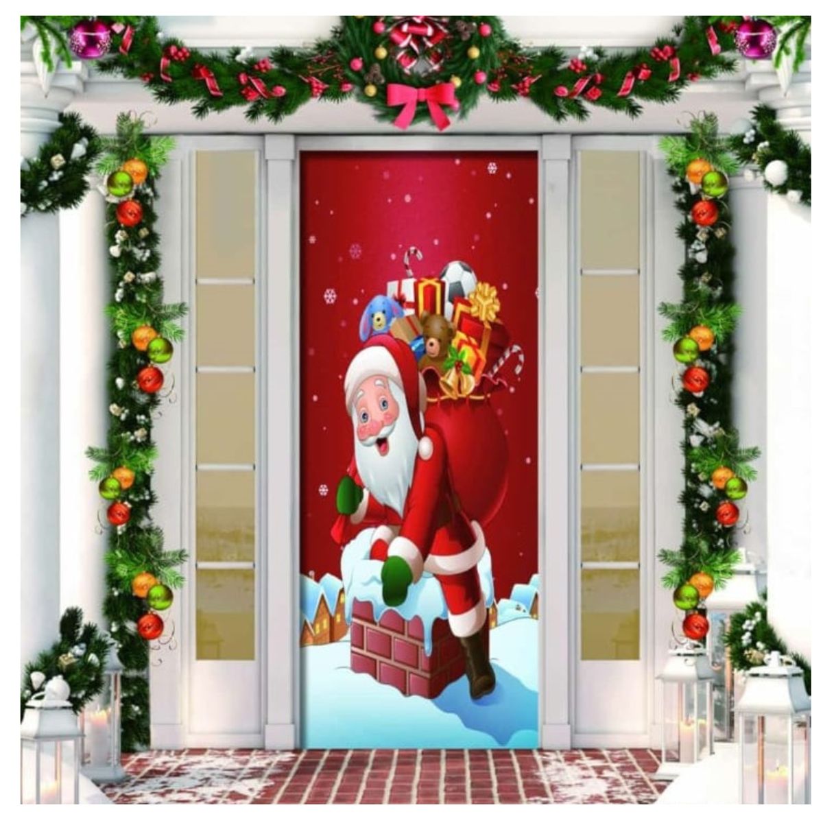 GENERICO - Fundas Decoración Navideña Para Puertas 200x150cm