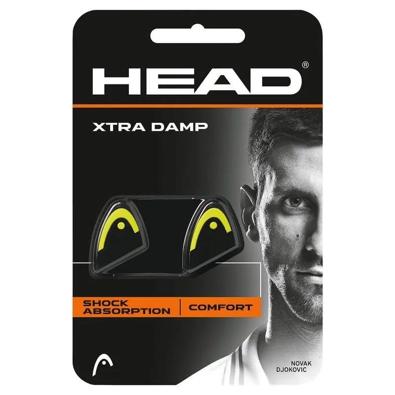 HEAD - Antivibrador Tenis Head Xtra Damp NegroAmarillo X2