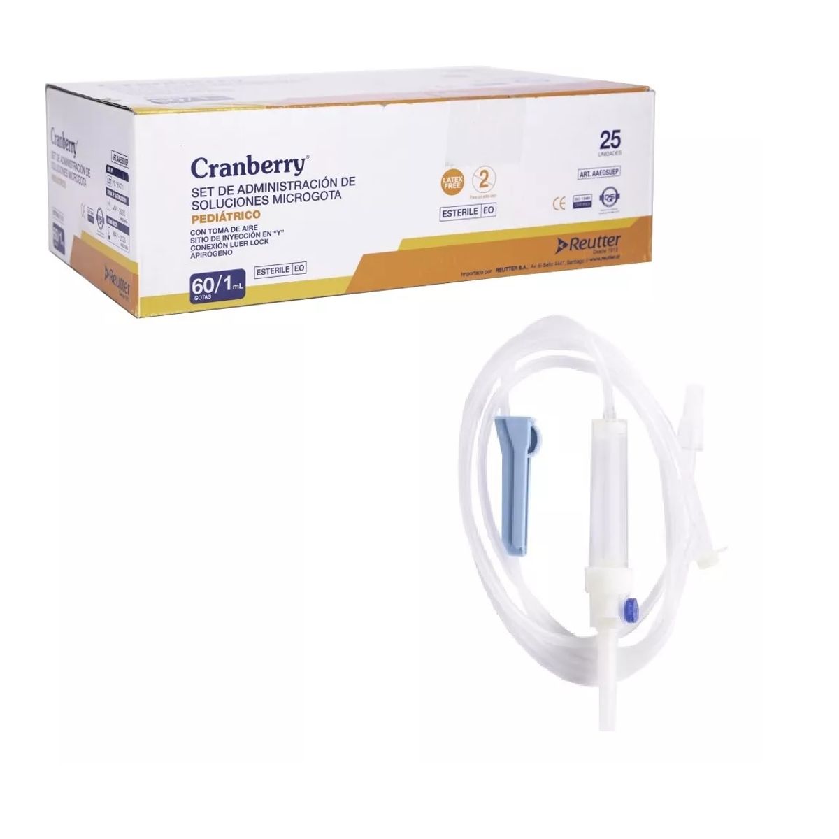 CRAMBERRY - Set Adm Soluciones Con Toma Aire Microgota Pediátrico 601ml