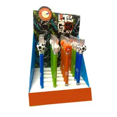GENERICO - Lápiz Gel Azul Borrable Diseño Deportes