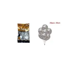 GENERICO - GLOBOS CROMADOS 25 CM 25 PCS