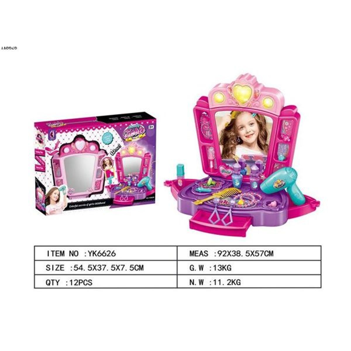 GENERICO - Juego Tocador De Niñas Con Espejo Accesorios De Princesa