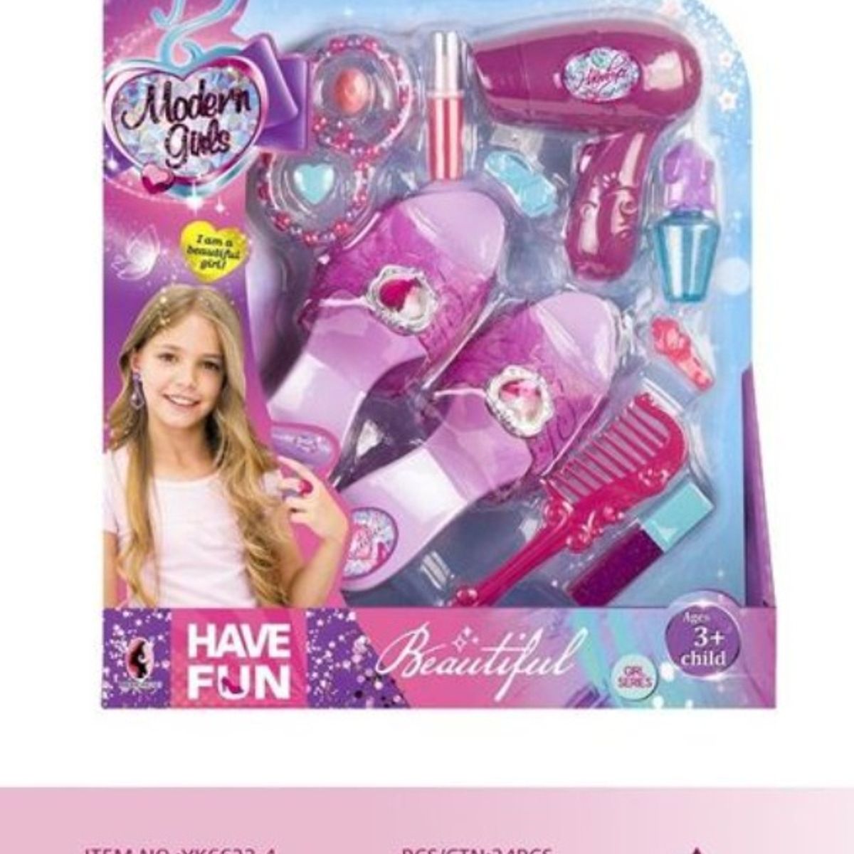 GENERICO - SET JUEGO Y ACCESORIOS MODERN GIRLS ROSA