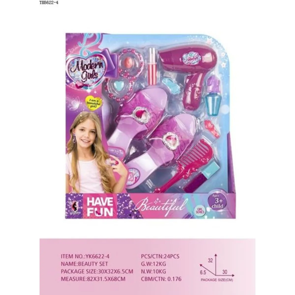 GENERICO - SET JUEGO Y ACCESORIOS MODERN GIRLS ROSA