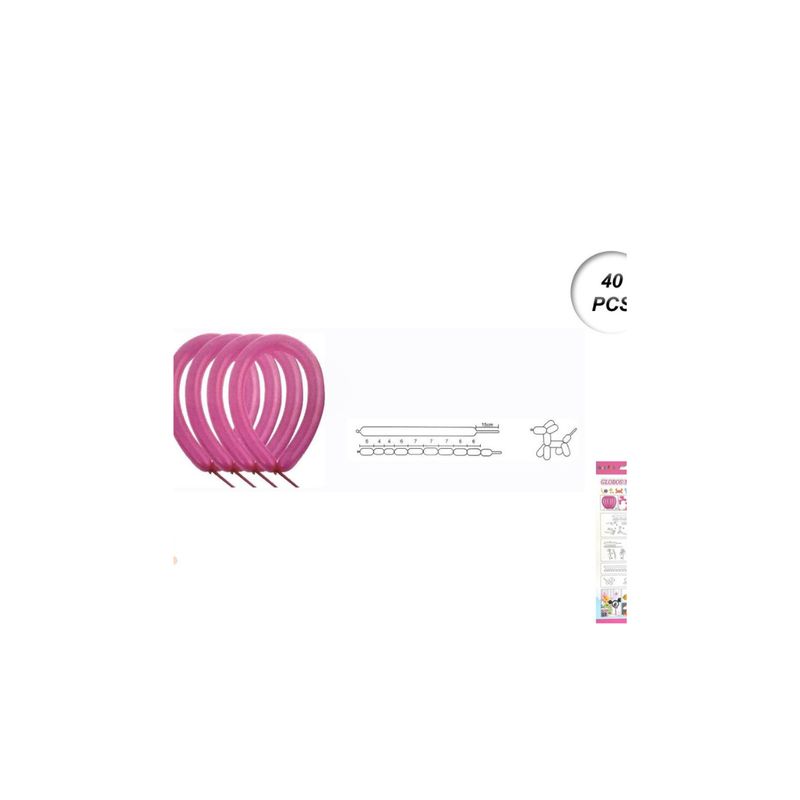 GENERICO - GLOBOS 260 LARGOS 30 CM 40 PCS