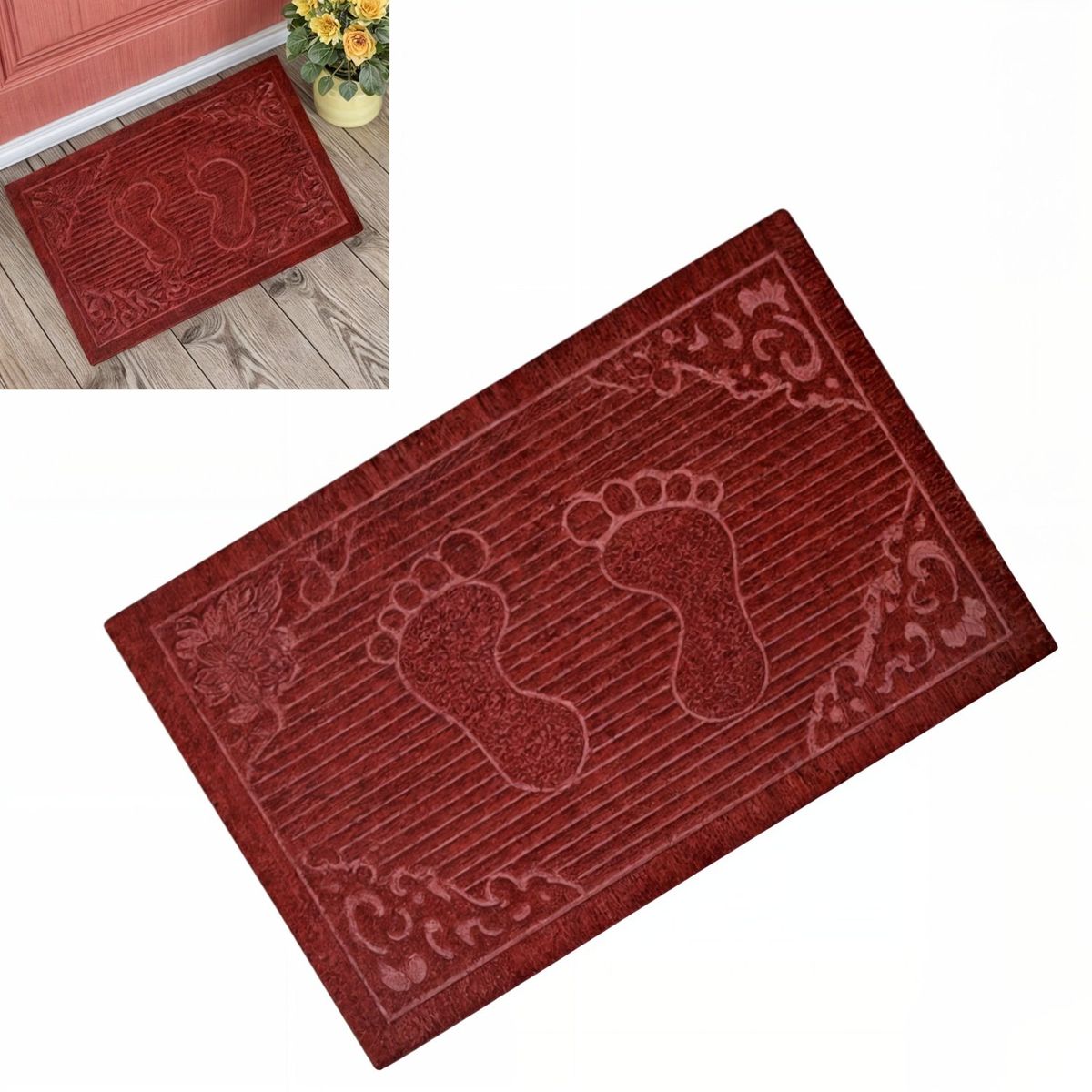 GENERICO - alfombra tapete limpiapies para entrada exteriores pies