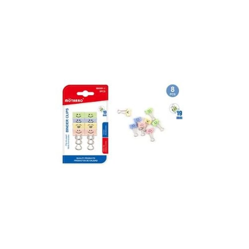 GENERICO - Clips Metálicos Emoji 19 Mm 8 Pcs