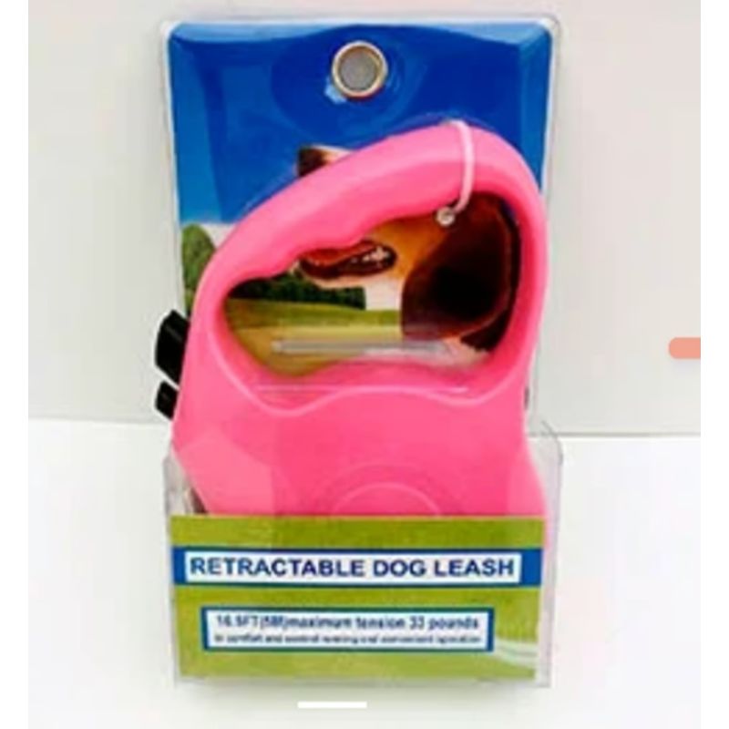 GENERICO - Correa De Mascota Retractil 3Mts Rosa