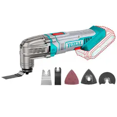 TOTAL - Multiherramienta Inalámbrica 6 Velocidades + Accesorios Super