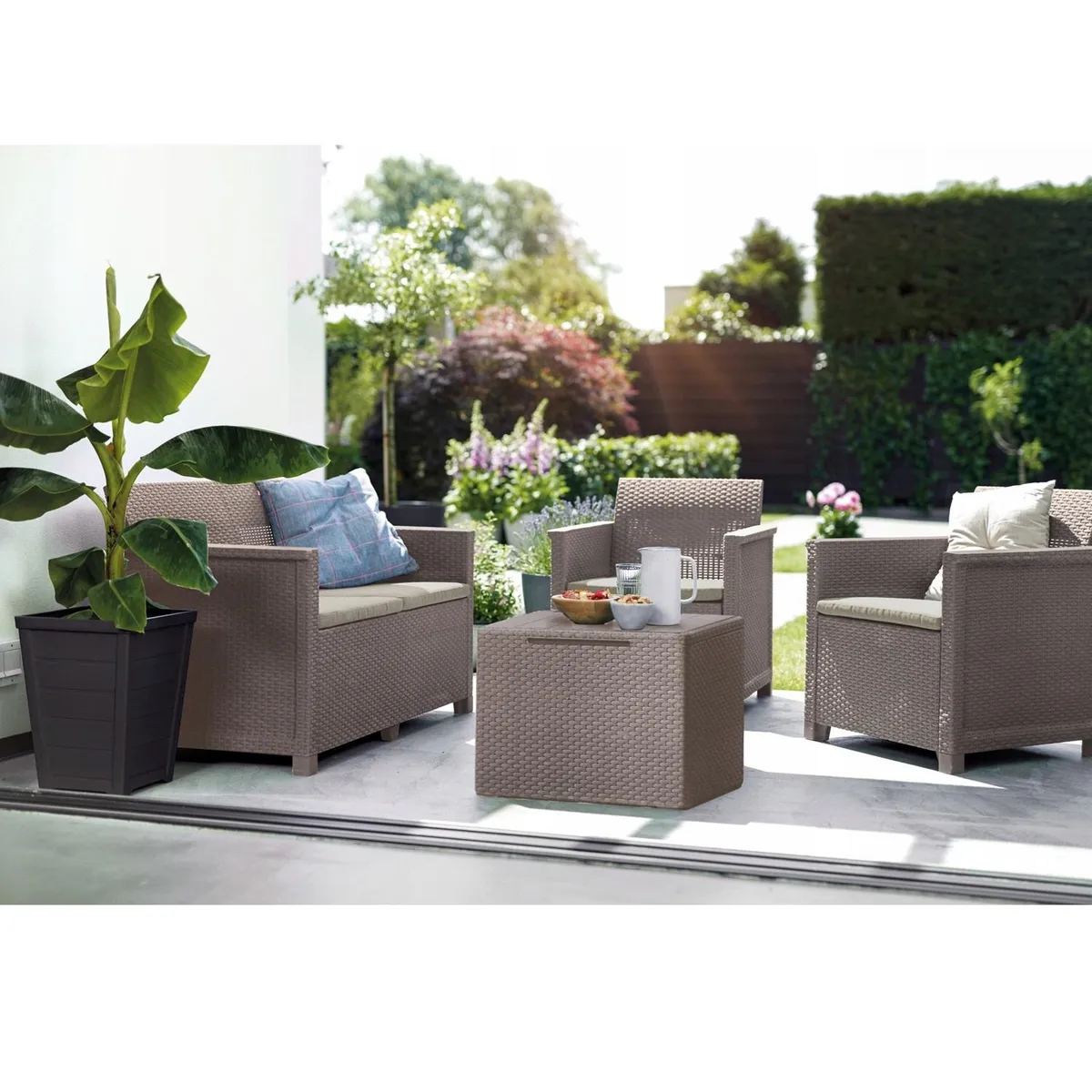 KETER - Juego de Terraza Jardin Elodie Cappuccino Keter