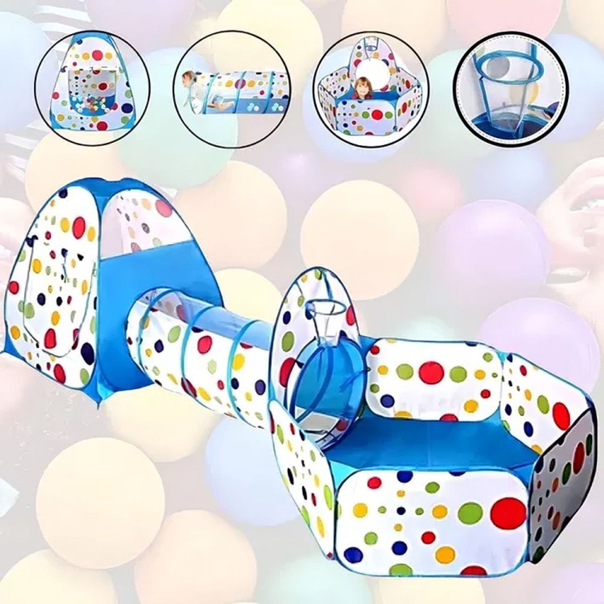 OEM - Carpa Piscina con Tunel Azul