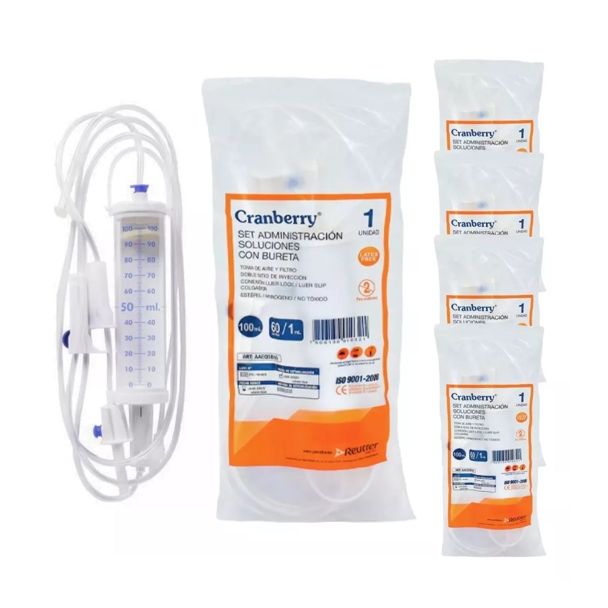 CRAMBERRY - Set Adm Solución Micro-gotas C/bureta 100ml Pack 5 Unid