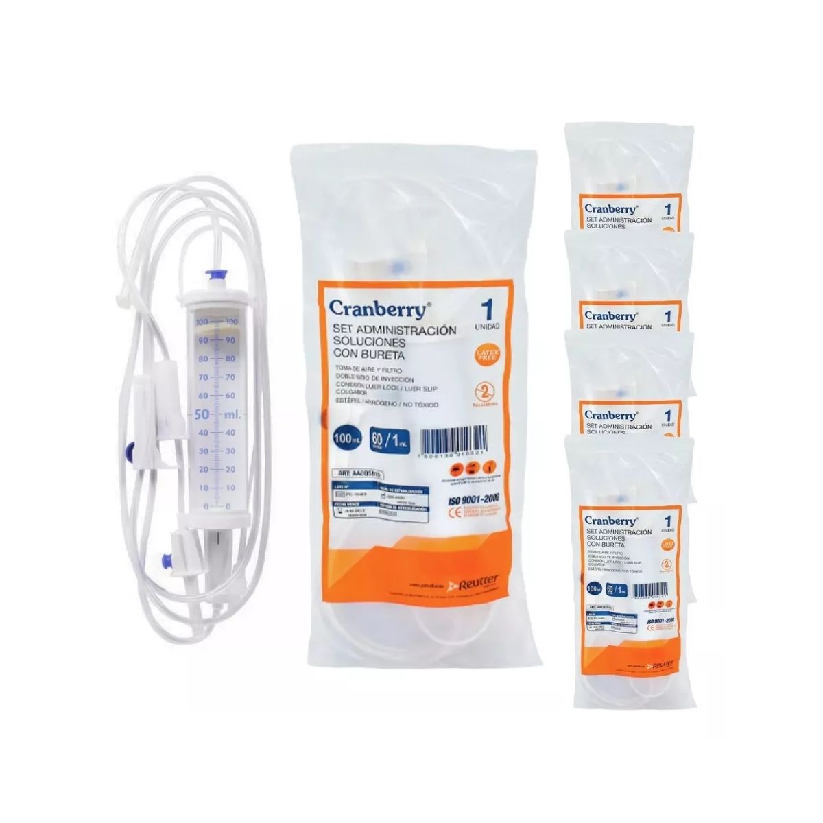 CRAMBERRY - Set Adm Solución Micro-gotas C/bureta 100ml Pack 5 Unid