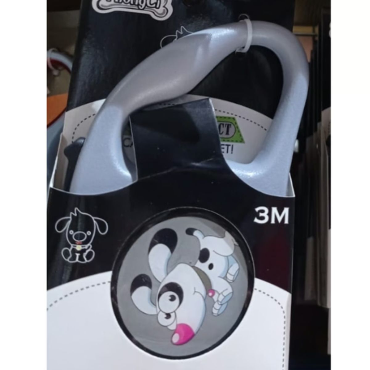 GENERICO - Correa Retráctil Para Mascotas 3 Metros Gris