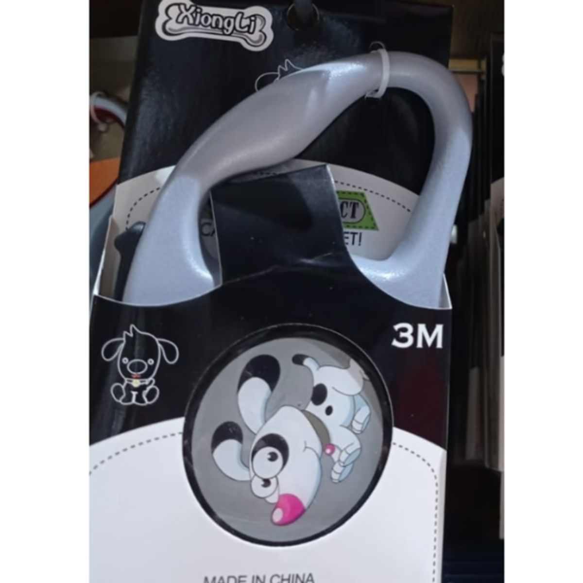 GENERICO - Correa Retráctil Para Mascotas 3 Metros Gris