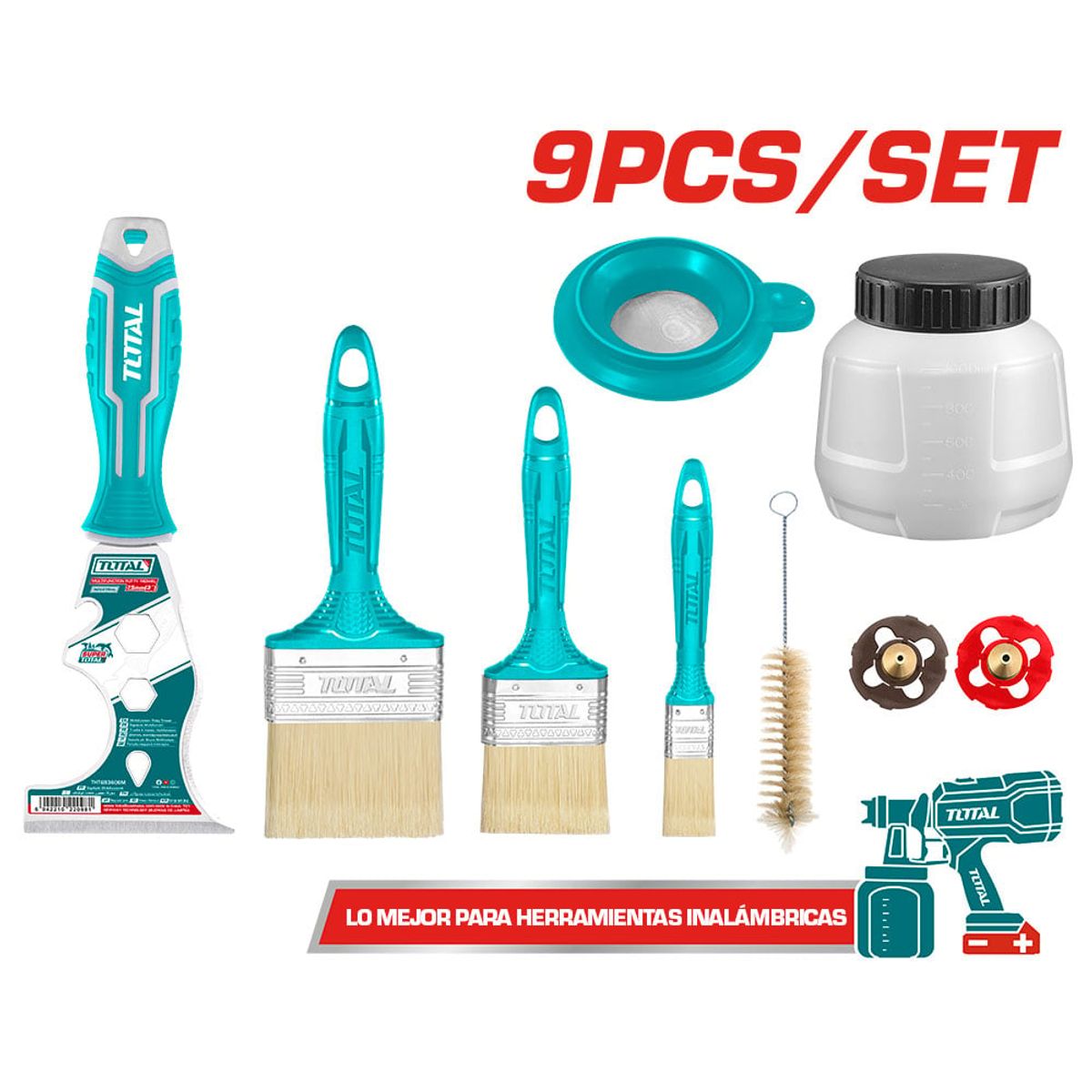 TOTAL - Set Herramientas Pintura 9 Piezas Super Total