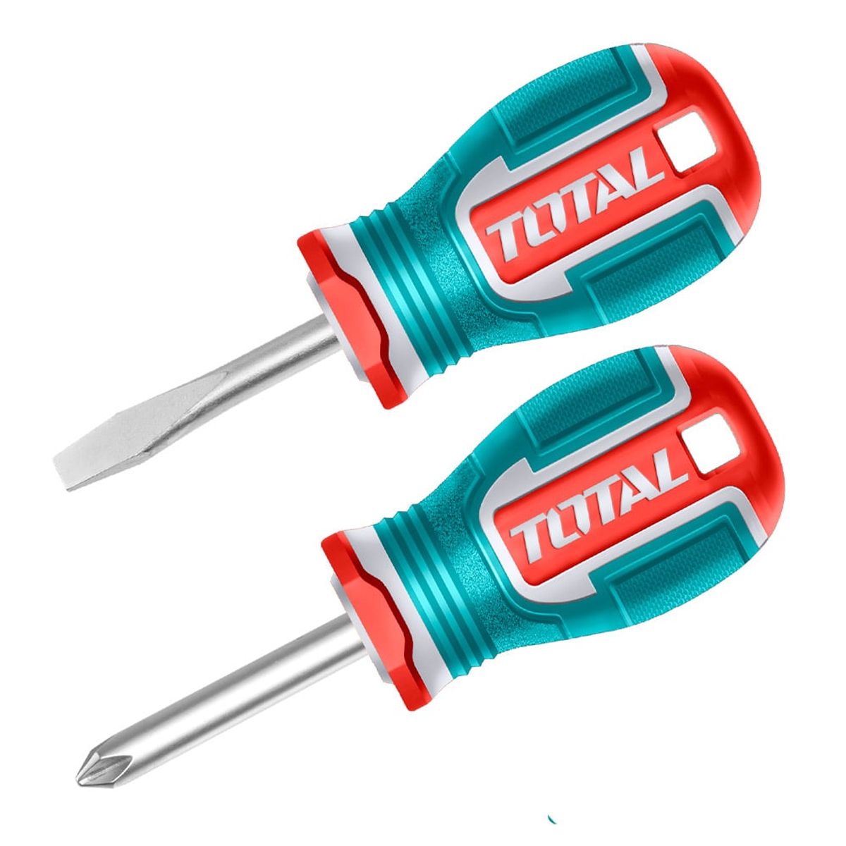 TOTAL - Juegos de Destornilladores S2 Mango Redondo Industrial 2 Piezas Super Total