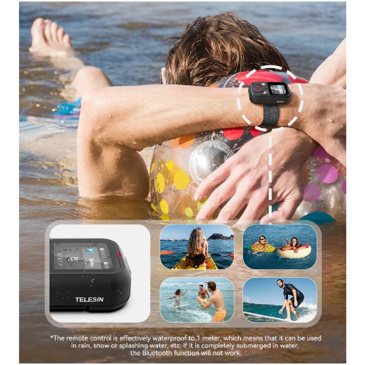 TELESIN - Control Bluetooth para Cámaras GoPro 8-9-10-11-12-13 y Max - Telesin