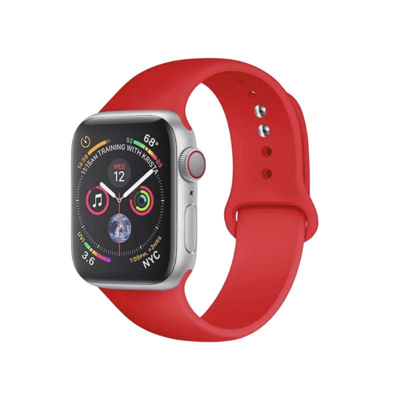 PINEAPPLESTORE - Pulsera para Apple Watch Silicona Rojo 42-44-45-49mm