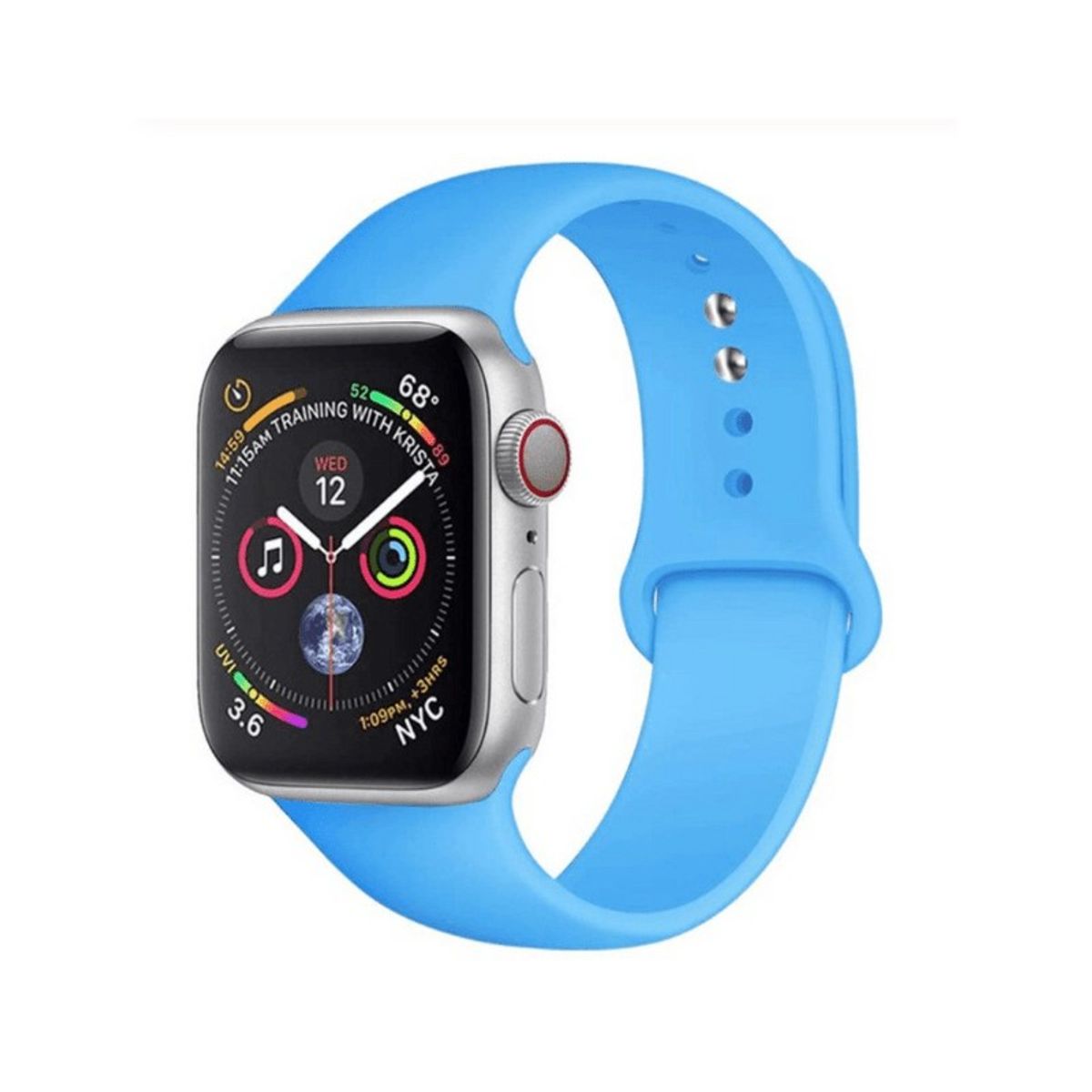 PINEAPPLESTORE - Pulsera para Apple Watch Silicona Celeste 42-44-45-49mm