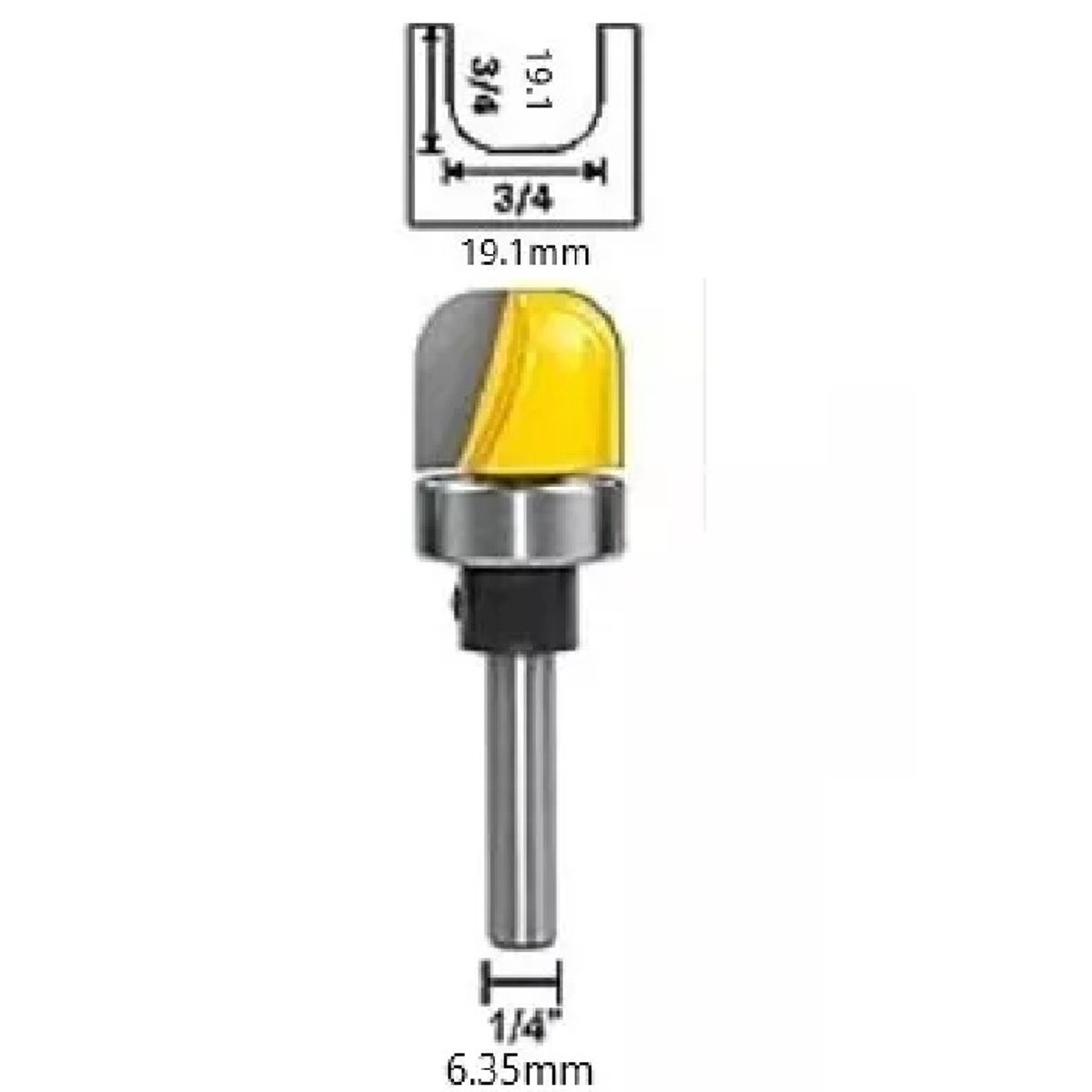 GENERICO - Fresa Recta Toma ¼  X  ¾