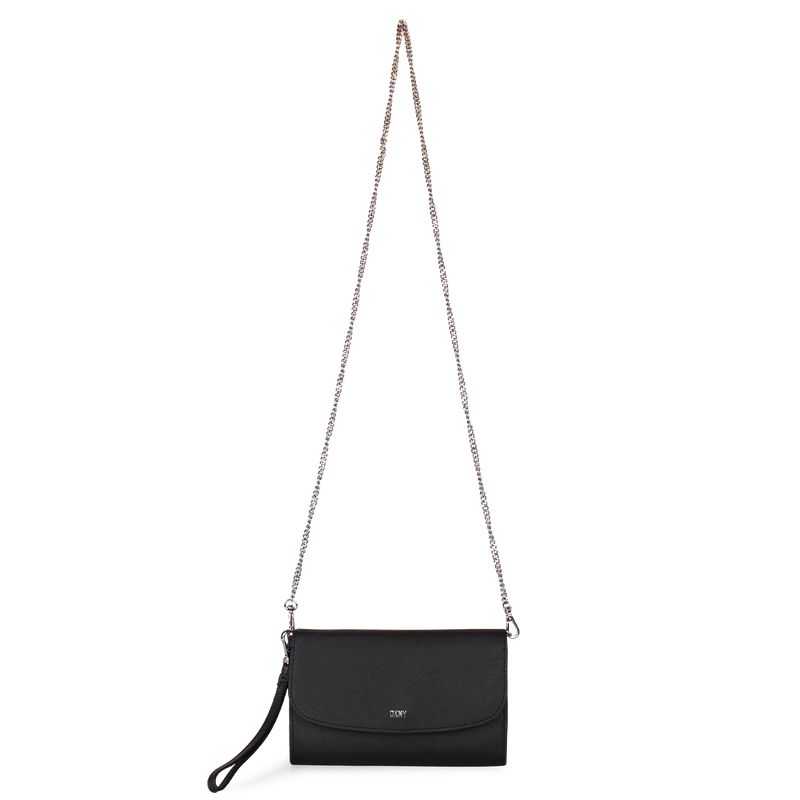 DKNY - Cartera con espejo interior Donna Karan Phoenix negra DKNY