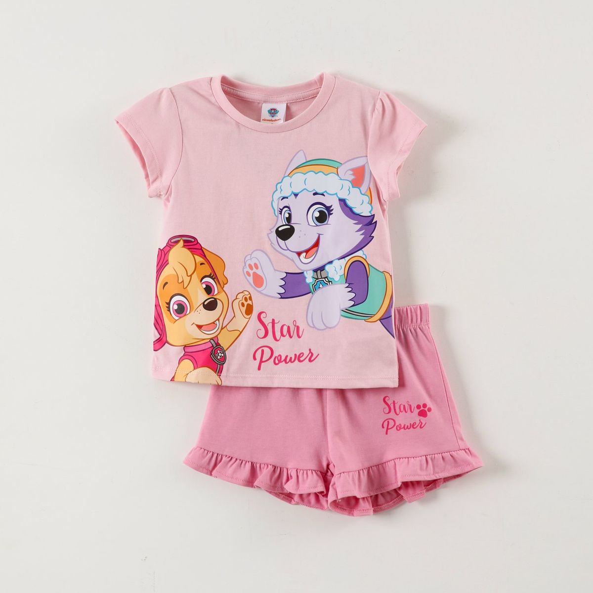 PAW PATROL - Pijama Corto Niña Star Rosado Paw Patrol