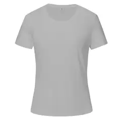 ANDESLAND OUTDOOR APPAREL - Polera DryFit Manga Corta Microperforada Deportiva Gris Claro Mujer