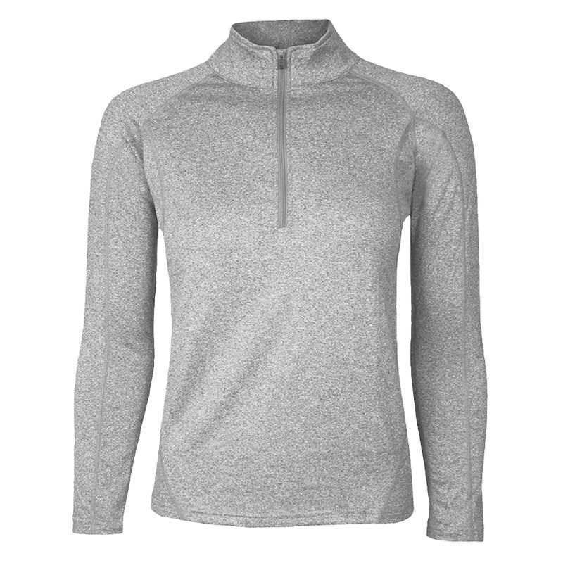 ANDESLAND OUTDOOR APPAREL - Polera Micropolar I Capa con Cierre Chilla Gris Mujer
