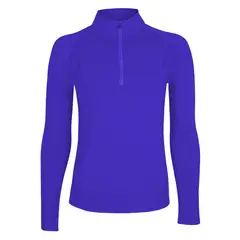 ANDESLAND OUTDOOR APPAREL - Polera Micropolar I Capa con Cierre Chilla Azulino Mujer.-