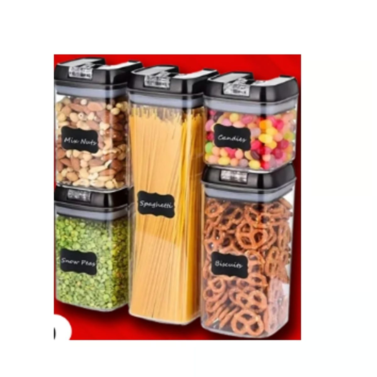 GENERICO - Contendedor de Alimentos 5 piezas Cocina
